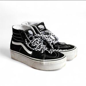 Vans Black Platform Sk8 Hi Shoes Women’s 8.5